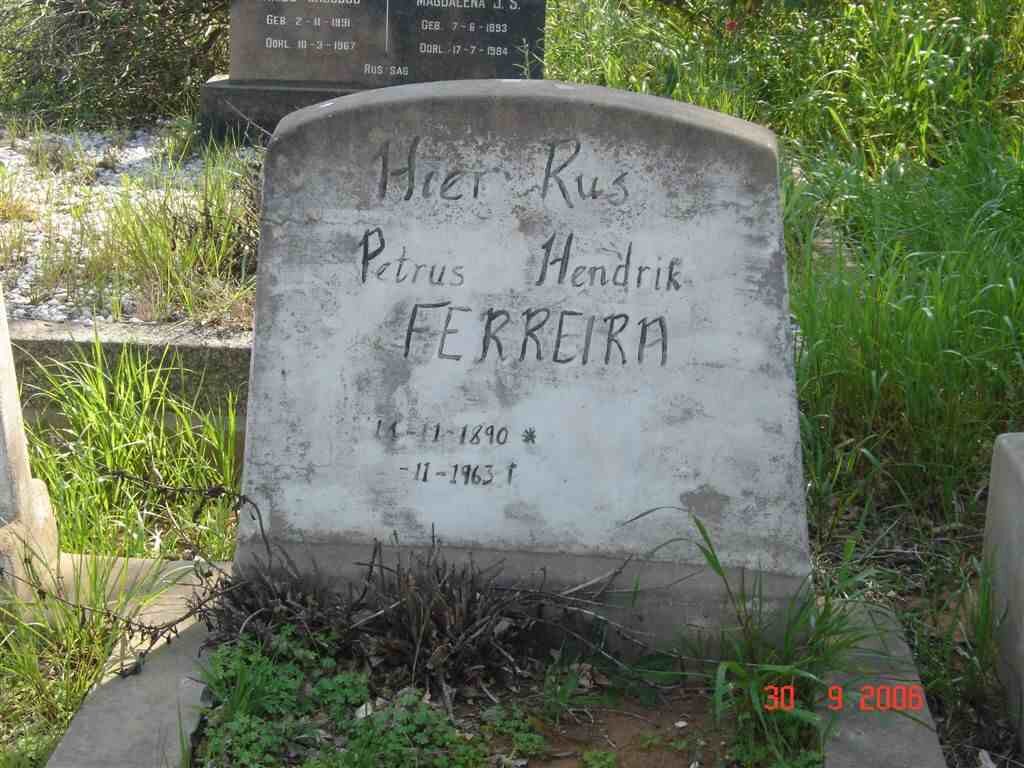 FERREIRA Petrus Hendrik 1890-1963