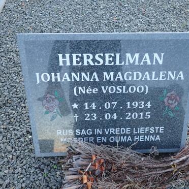 HERSELMAN Johanna Magdalena nee VOSLOO 1934-2015