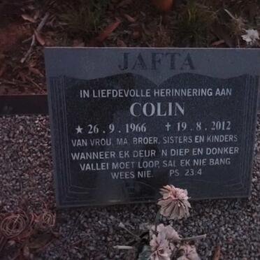 JAFTA Colin 1966-2012