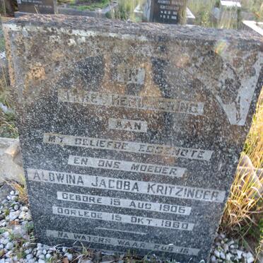 KRITZINGER Aldwina Jacoba 1906-1960