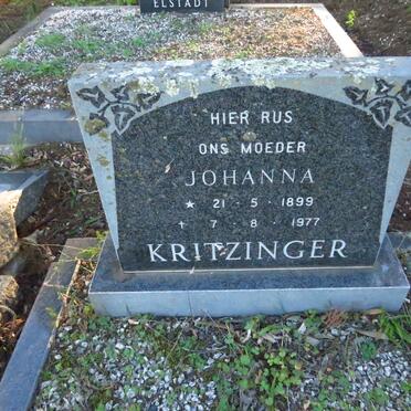 KRITZINGER Johanna 1899-1977
