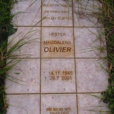OLIVIER Hester Magdalena 1945-2001