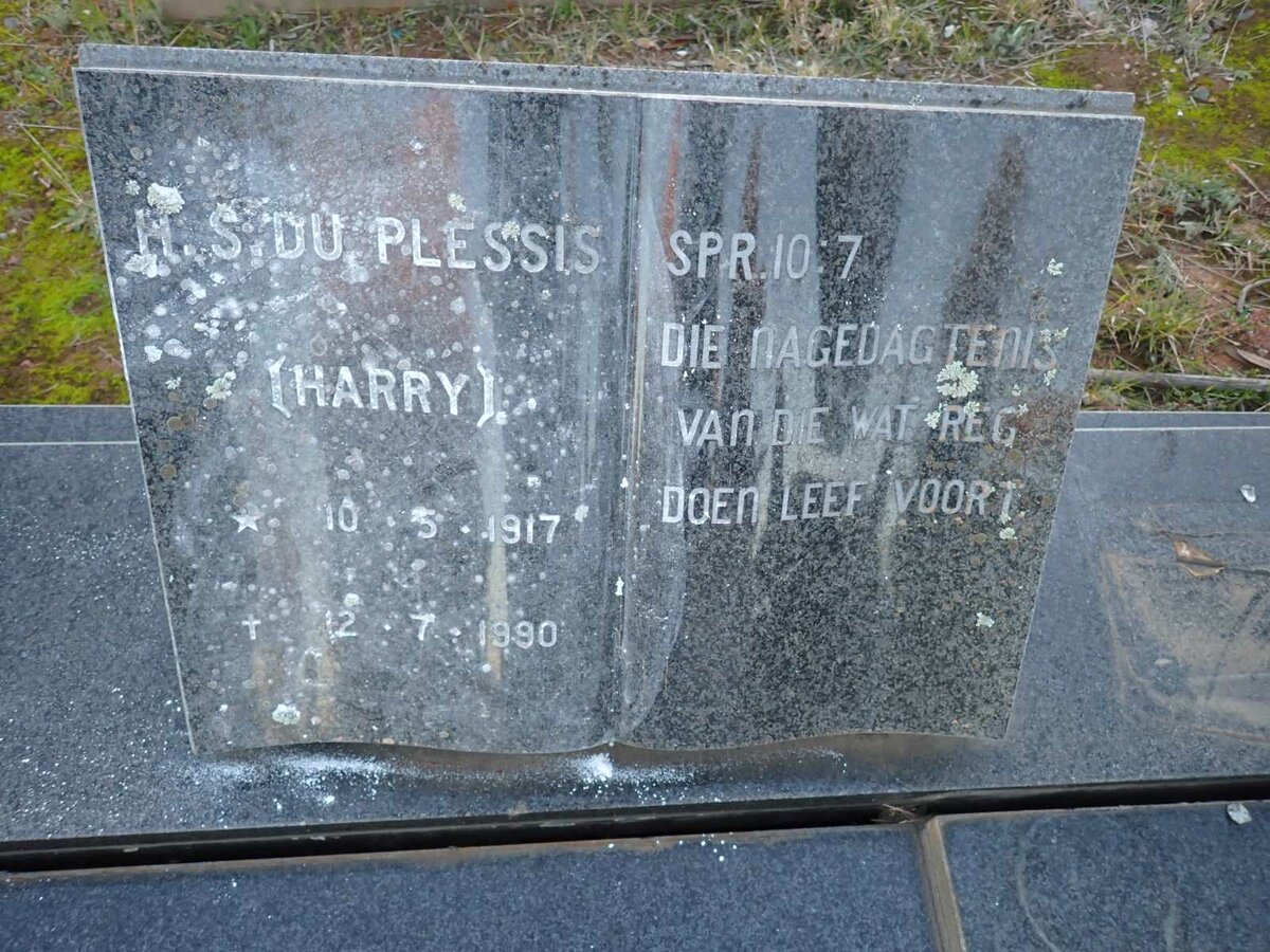 PLESSIS H.S., du 1917-1990 