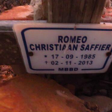SAFFIER Romeo Christiaan 1985-2013
