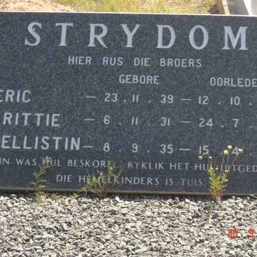 STRYDOM Eric 1939-1992 :: STRYDOM Krittie 1931-1993 :: STRYDOM Cellistin 1935-1996