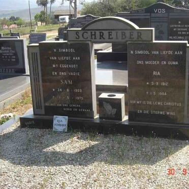 SCHREIBER Sam 1909-1975 &amp; Ria 1912-1994