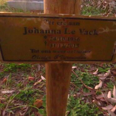 VACK Johanna, le 1956-2013