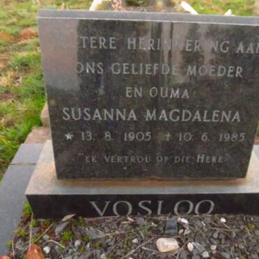 VOSLOO Susanna Magdalena 1905-1985