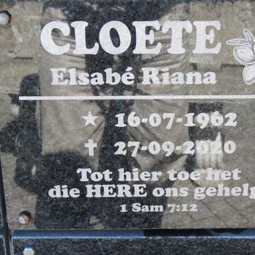 CLOETE Elsabé Riana 1962-2020