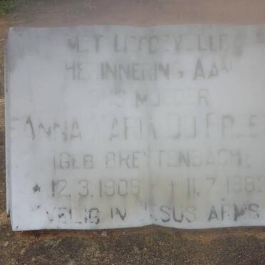 PREEZ Anna Maria, du nee BREYTENBACH 1906-1982