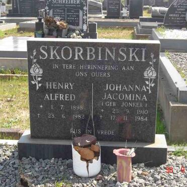 SKORBINSKI Henry Alfred 1898-1982 &amp; Johanna Jacomina JONKER 1910-1984