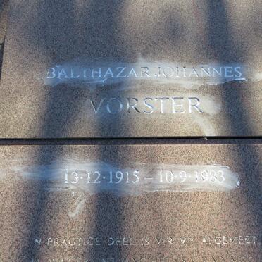 VORSTER Balthazar Johannes 1915-1983