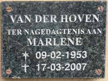 HOVEN Marlene, van der 1953-2007