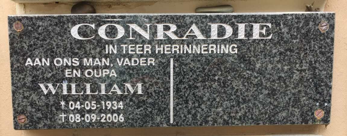 CONRADIE William 1934-2006