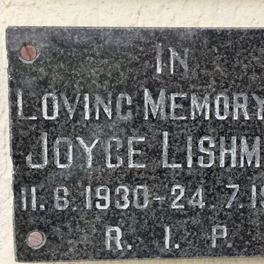 LISHMAN Johanna Louise nee STEYN 1930-1985