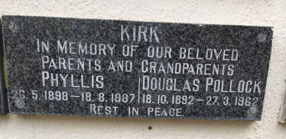 KIRK Douglas Pollock 1892-1962 &amp; Phyllis 1898-1987