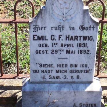 HARTWIG Emil G.F. 1891-1892