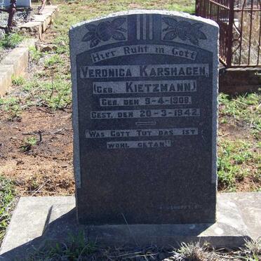 KARSHAGEN Veronica nee KIETZMANN 1908-1942