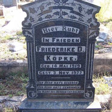 KOPKE Friederike D. 1919-1922