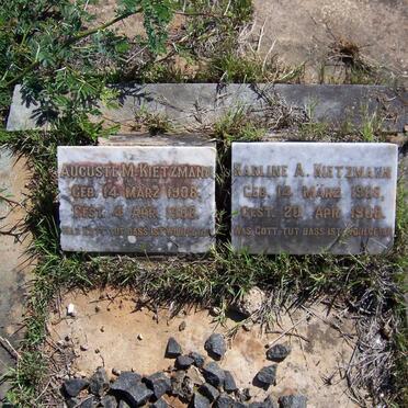 KIETZMANN Auguste M. 1908-1908 :: KIETZMANN Karline A. 1908-1908