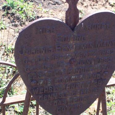 MANTHE Eduard Johanis Benjamin 1892-1892