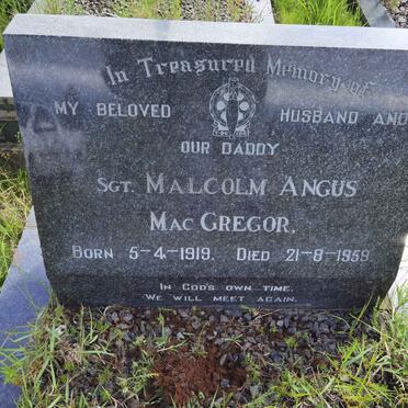 MACGREGOR Malcolm Angus 1919-1959