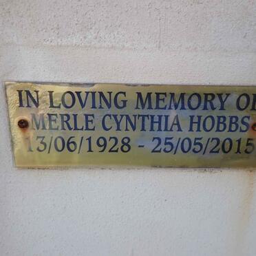 HOBBS Merle Cynthia 1928-2015