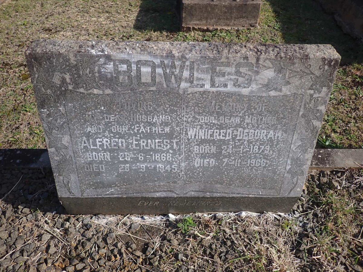 BOWLES Alfred Ernest 1868-1945 &amp; Winifred Deborah 1879-1966