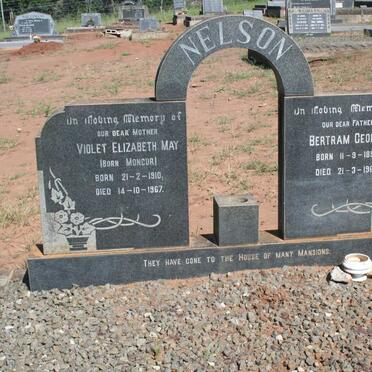 NELSON Bertram George 1897-1967 &amp; Violet Elizabeth May MONCUR 1910-1967