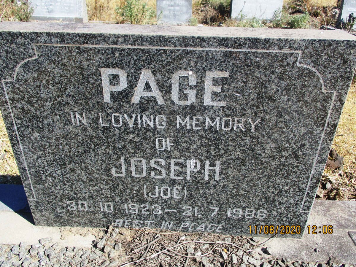 PAGE Joseph 1923-1986