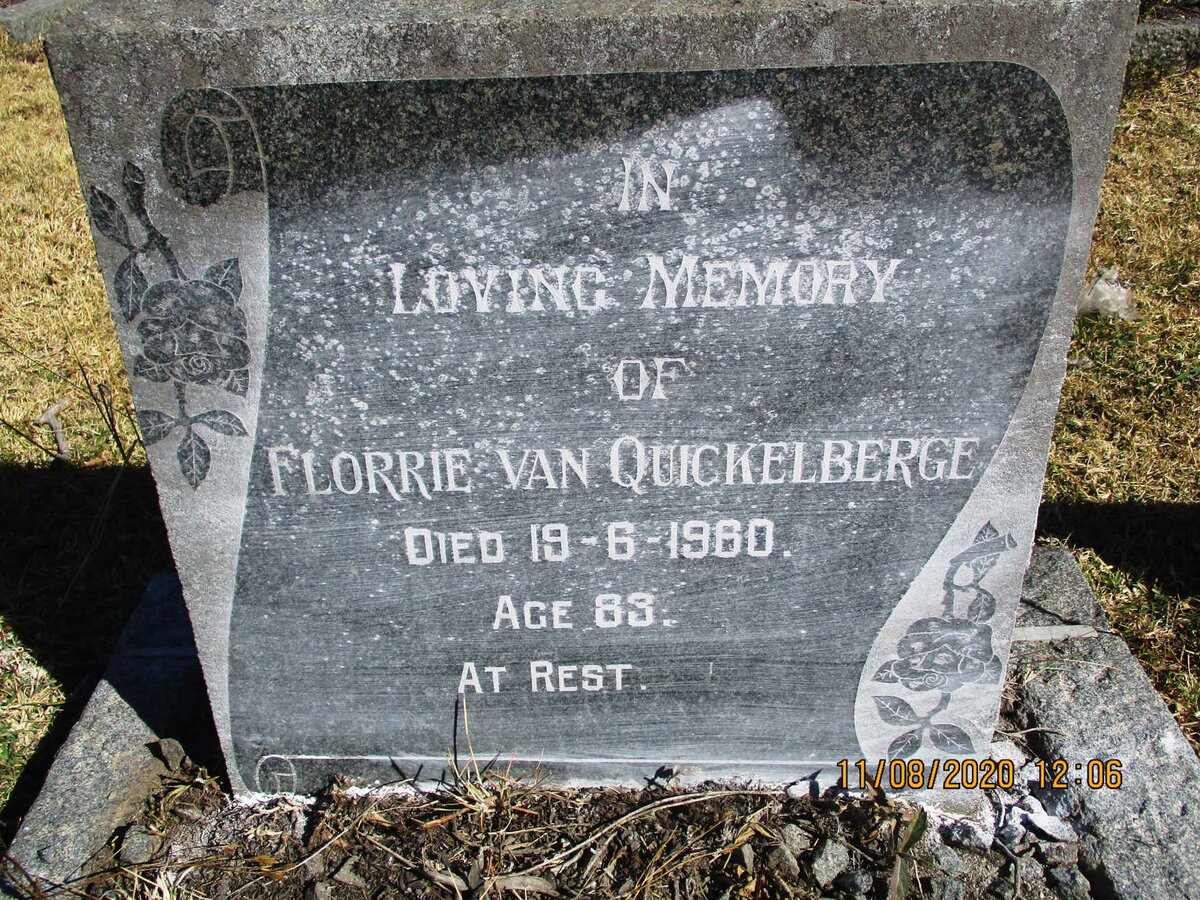 QUICKELBERGE Florrie, van -1960