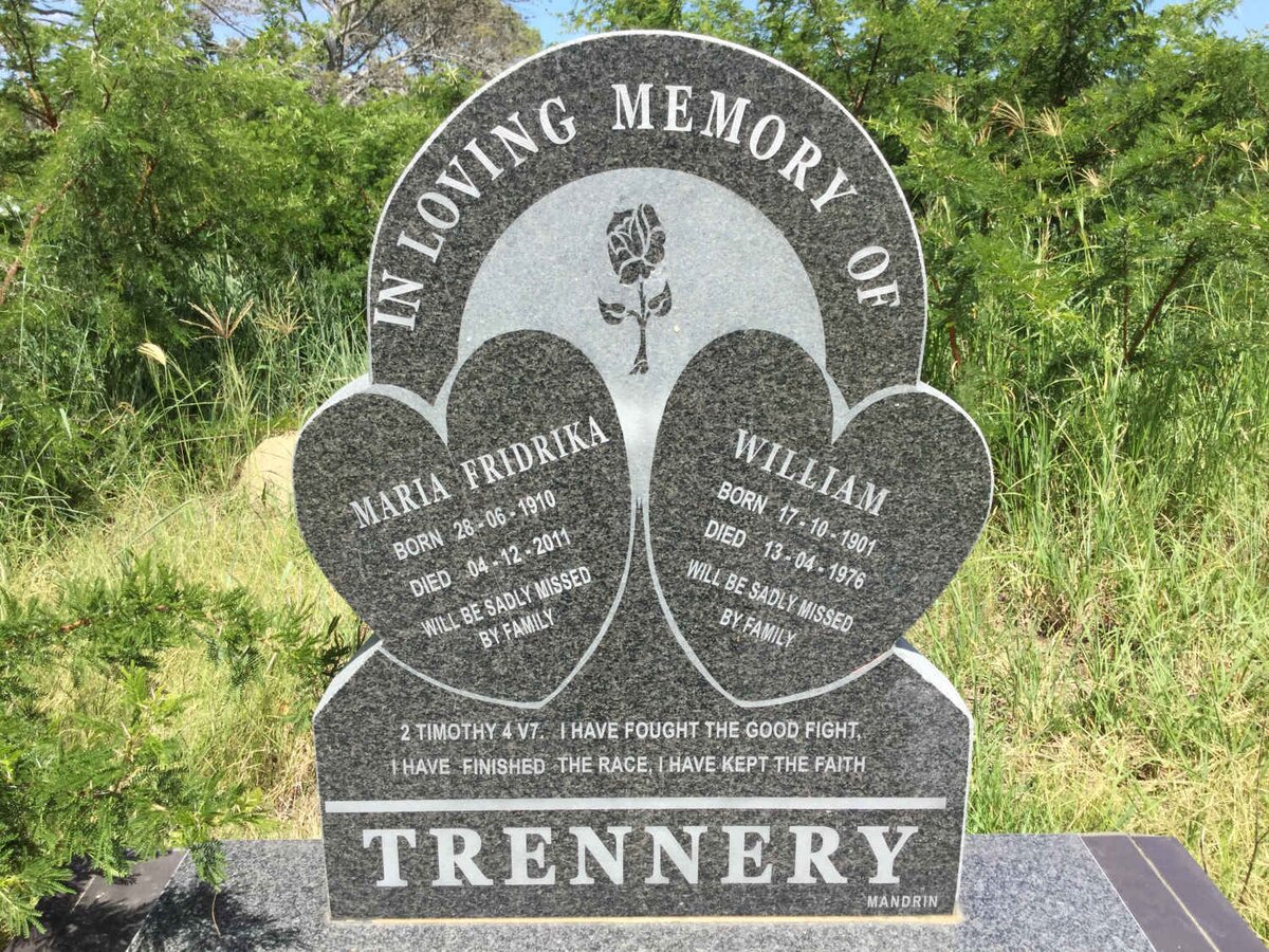 TRENNERY William 1901-1976 &amp; Maria Fridrika 1910-2011