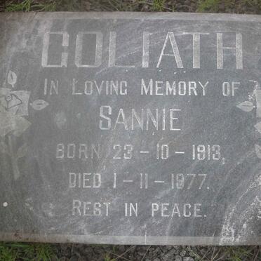 GOLIATH Sannie 1913-1977