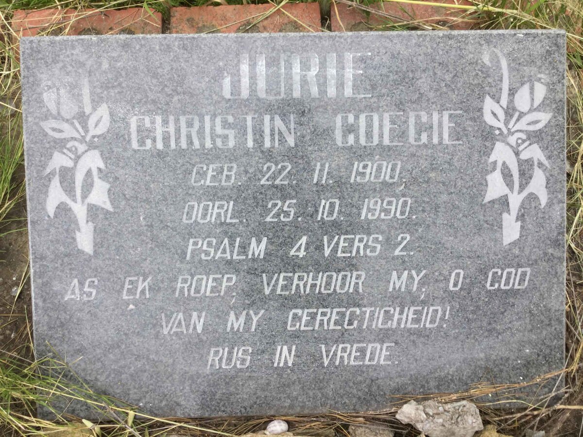 JURIE Christin Goegie 1900-1990