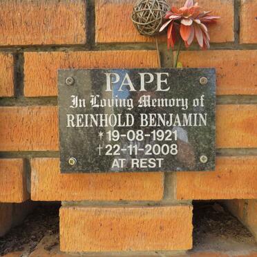 PAPE Reinhold Benjamin 1921-2008