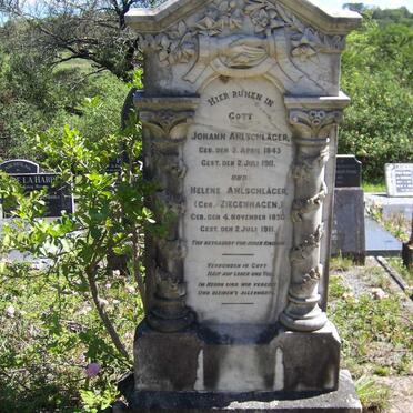 AHLSCHLÄGER Johann 1843-1911 &amp; Helene ZIEGENHAGEN 1850-1911