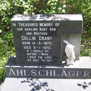 AHLSCHLÄGER Collin Grant 1972-1973