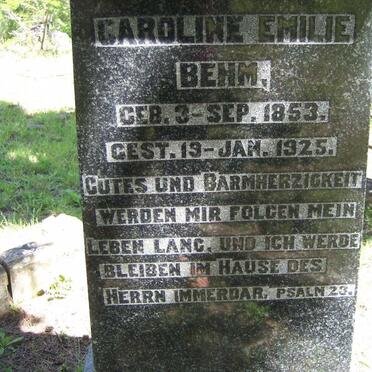 BEHM Caroline Emilie 1853-1925