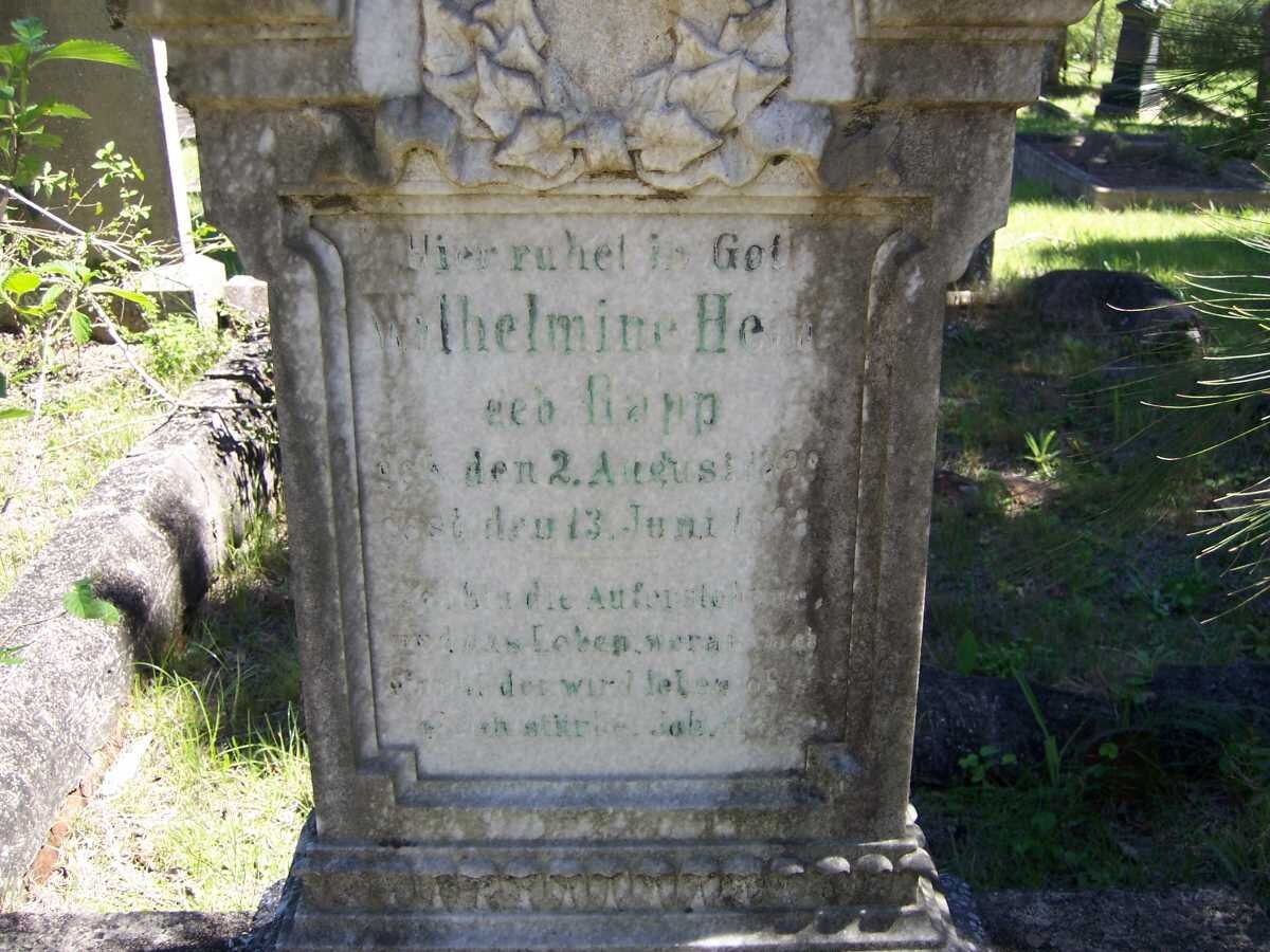 HEIN Wilhelmine nee RAPP 1829-1898