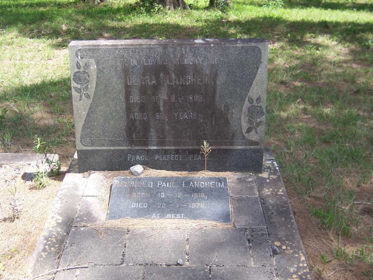 LANGHEIN Reinhold Paul 1916-1978 &amp; Clara -1969