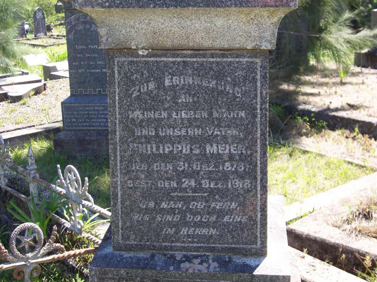 MEIER Philippus 1878-1918