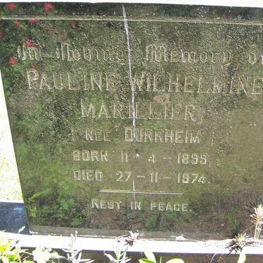 MARILLIER Pauline Wilhelmine nee DURRHEIM 1899-1974