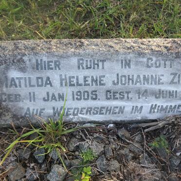 ZITZKE Matilda Helene Johanne 1905-1912