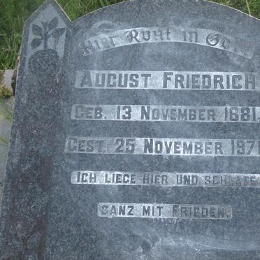 ? August Friedrich 1881-1971