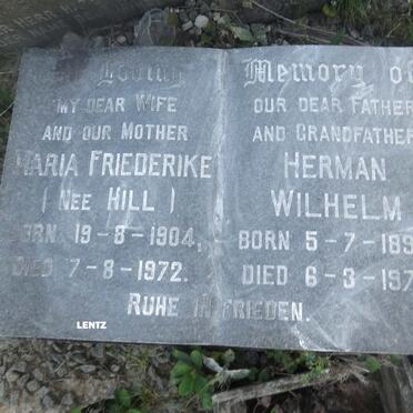 ? Herman Wilhelm 1890-1977 &amp; Maria Friederika HILL 1904-1972