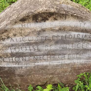 BERNDT Auguste Friedirike Louise nee SCHONKNECHT 187?-1906