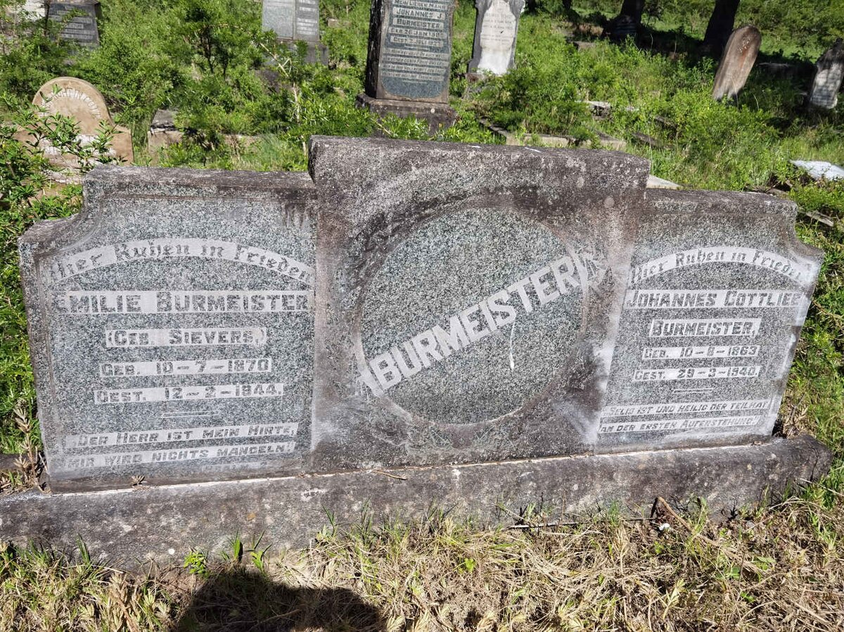 BURMEISTER Johannes Gottlieb 1863-1940 &amp; Emilie SIEVERS 1870-1944