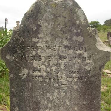 BAHLMANN Auguste nee SCHULZ 1850-1892