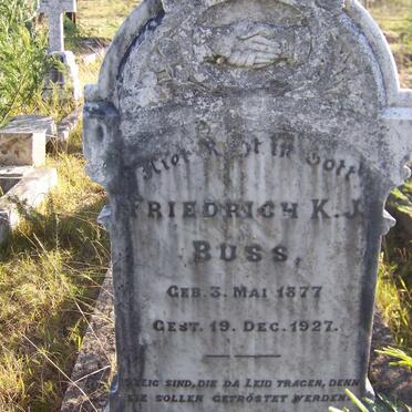 BUSS Friedrich K.J. 1877-1927