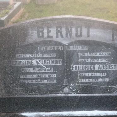 BERNDT Friedrich August 1874-1952 &amp; Christine Wilhelmine DURRHEIM 1877-1960